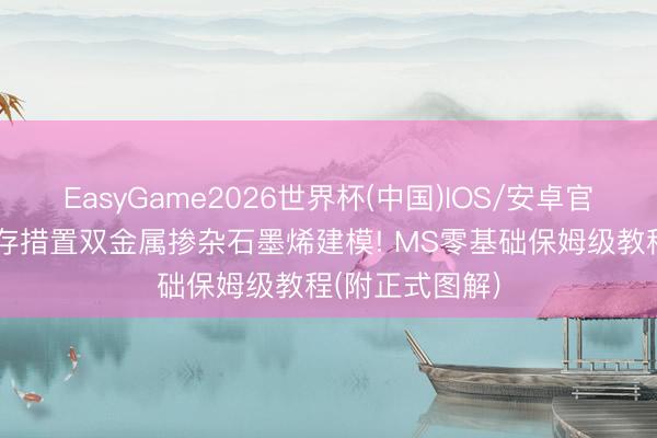 EasyGame2026世界杯(中国)IOS/安卓官方下载 4步温存措置双金属掺杂石墨烯建模! MS零基础保姆级教程(附正式图解)
